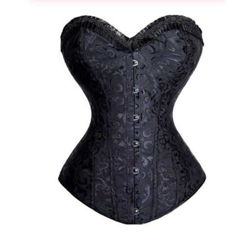 Plus Size Overbust Corset Mesh Steel Boned - Max Shapewear