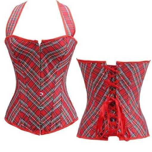Red Overbust Waist Training Free Shipping Plus Size