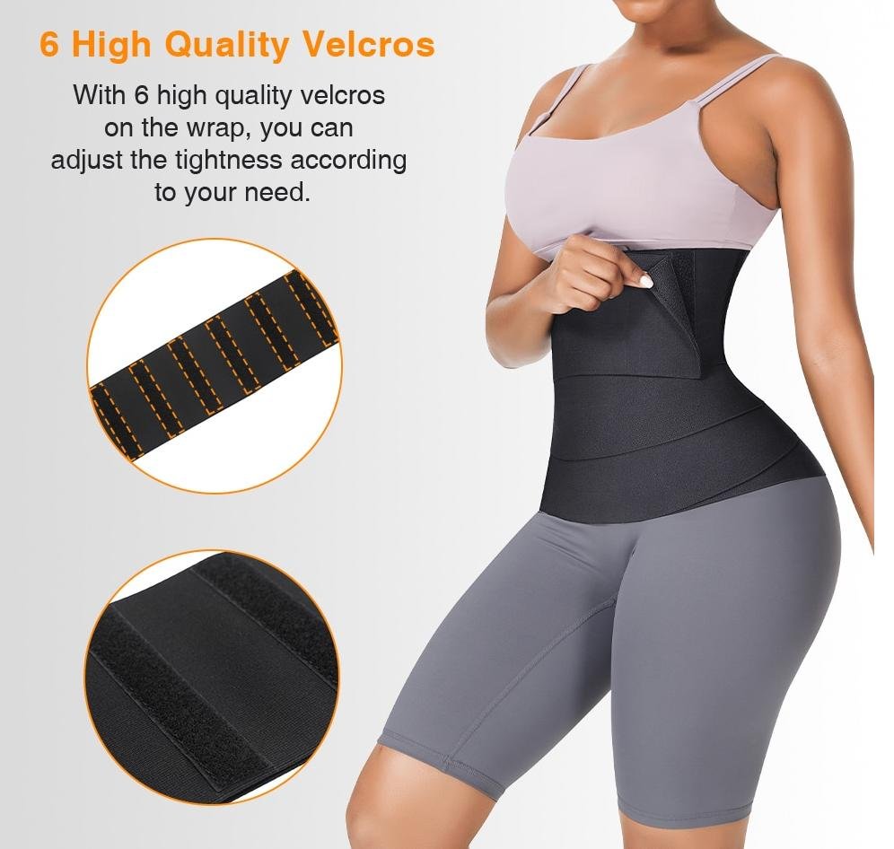 snatch me up wrap bandage adjust your snatch waist trimmer，bandage wrap  waist trainer，tummy wrap waist trainer，postpartum belly wrap，waist bandage  wrap (3m,13cm, Bright pink) : : Health & Personal Care