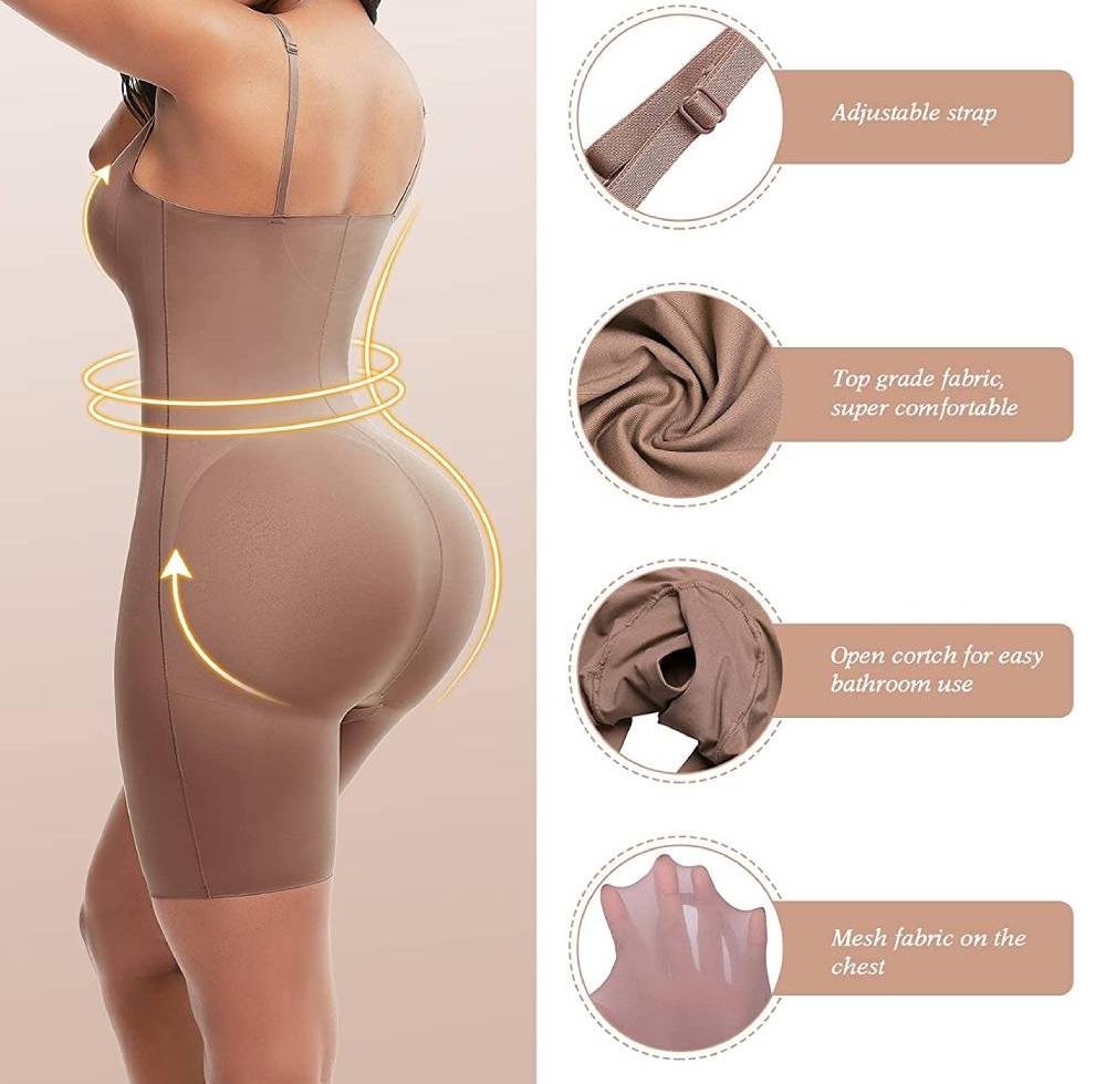 Women Firm Tummy Control Full Body Shaper Seamless Bodysuit with