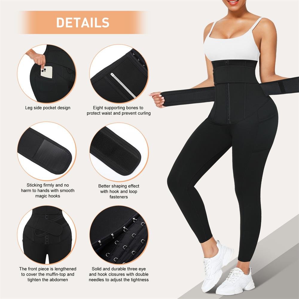 2 in 1 Leggings With Adjustable Waist Trainer - Max Shapewear