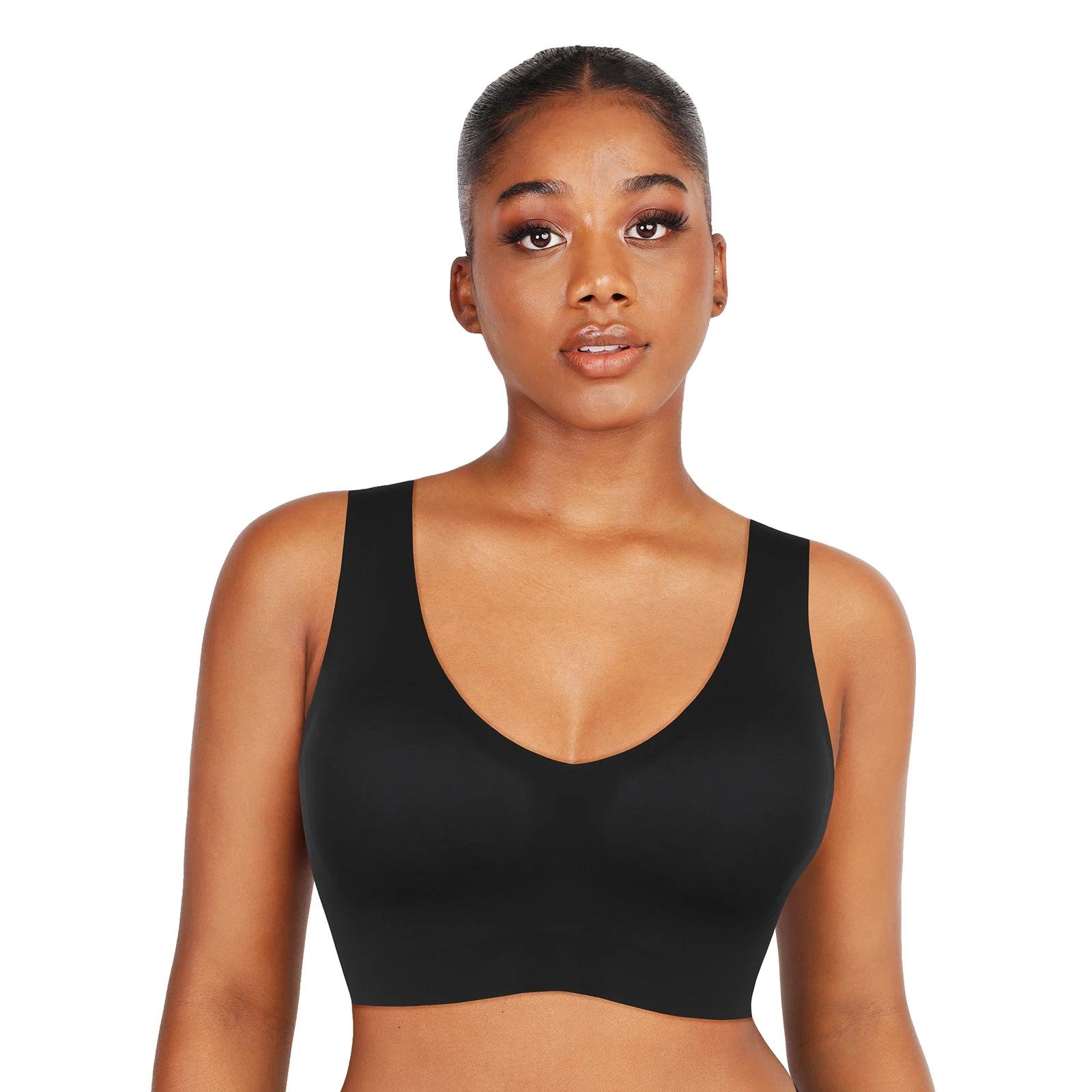 Seamless V-Neck Women Plus Size Bra